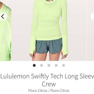 Lululemon swiftly long sleeve, size 6